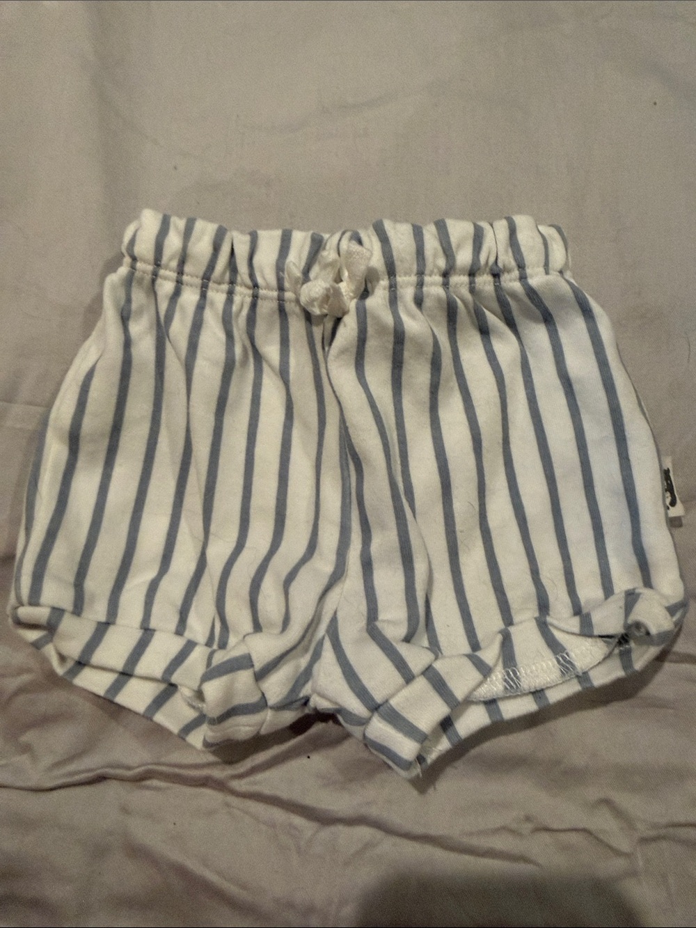 Rabbit + Bear NWOT White & Light Blue Striped Cotton Shorts